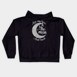 love brain cancer to the moon Kids Hoodie